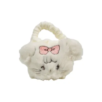Wei Xin Compatibility Apple AirPods 4/2/3/4th Generation/AirPods Pro/Pro 2 Plush Kitten Woven Bag Headphone Cases