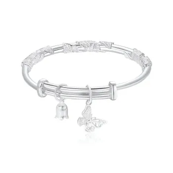FR S999 Fine Silver Bangles Women's
