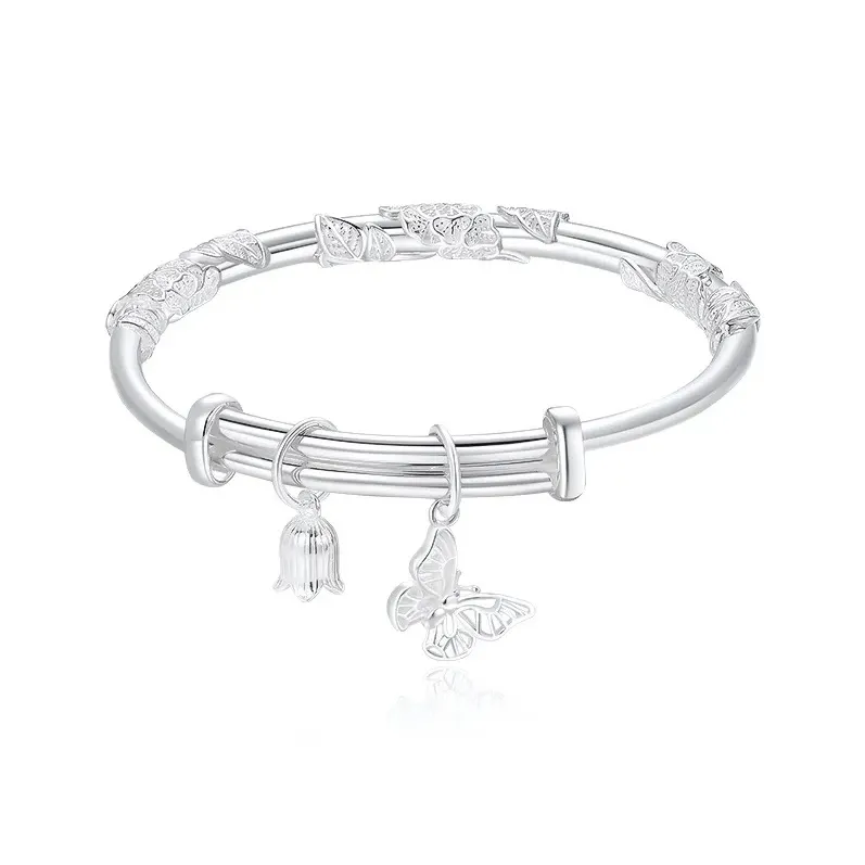 FR S999 Fine Silver Bangles Women's-0
