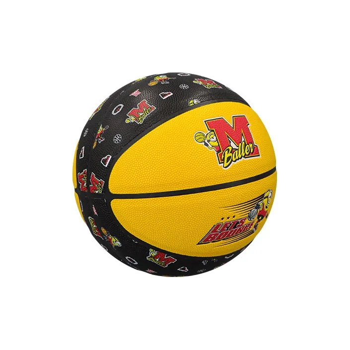 SIPAKESPORT PU Basketball Yellow Black Size 7 Training Unisex-2