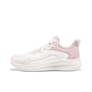 361° Yunshu Anti Slip Wear Resistant Low Top Casual Running Shoes Women's White Pink