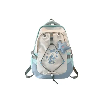 KAMLUI Nylon Fabric Backpack Unisex Multicolor