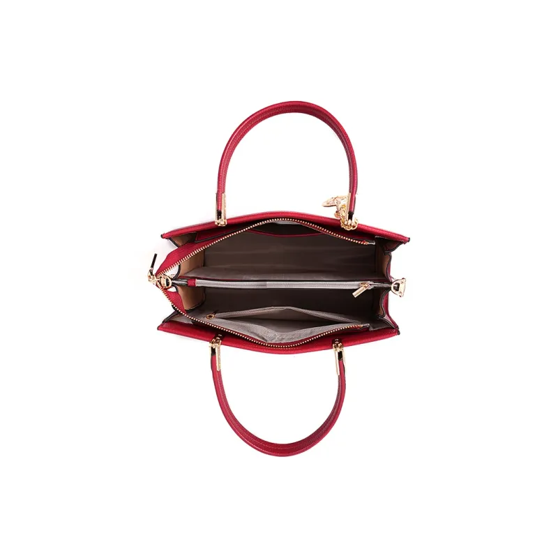 Vigno Synthetic Leather Shoulder Bag Crossbody Bag Handbag Regular Women's Red-5
