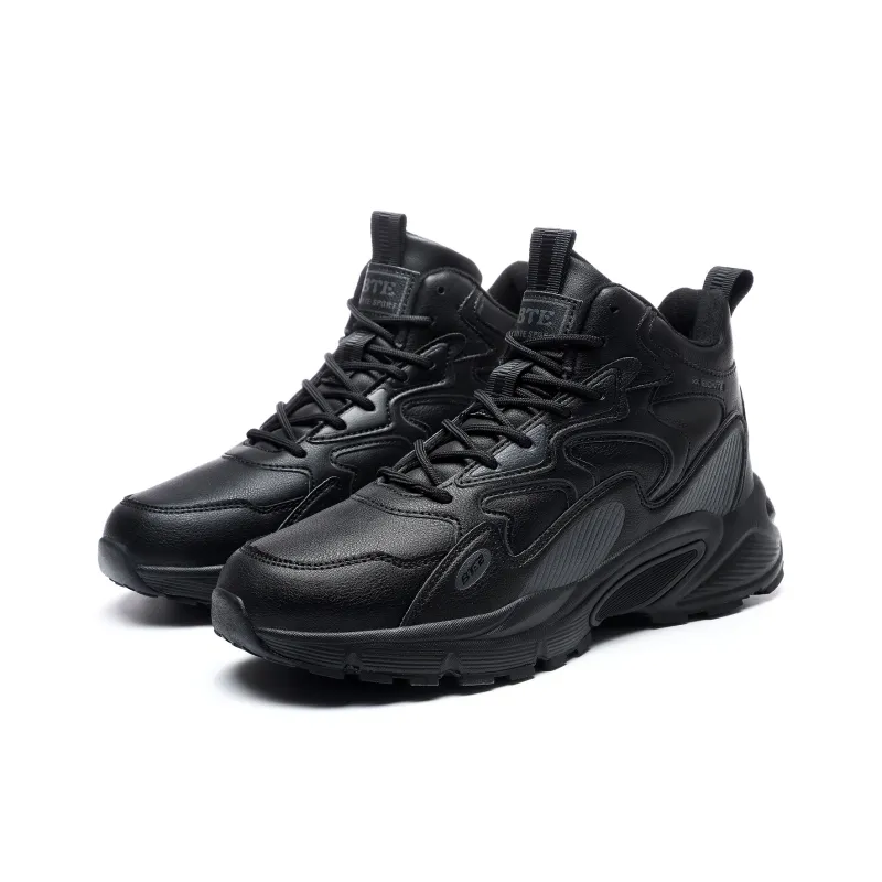 BTE Warm Coverage Wear Resistant Slip Resistant High Top Casual Shoes Unisex Black/Crystal Jet Black-2