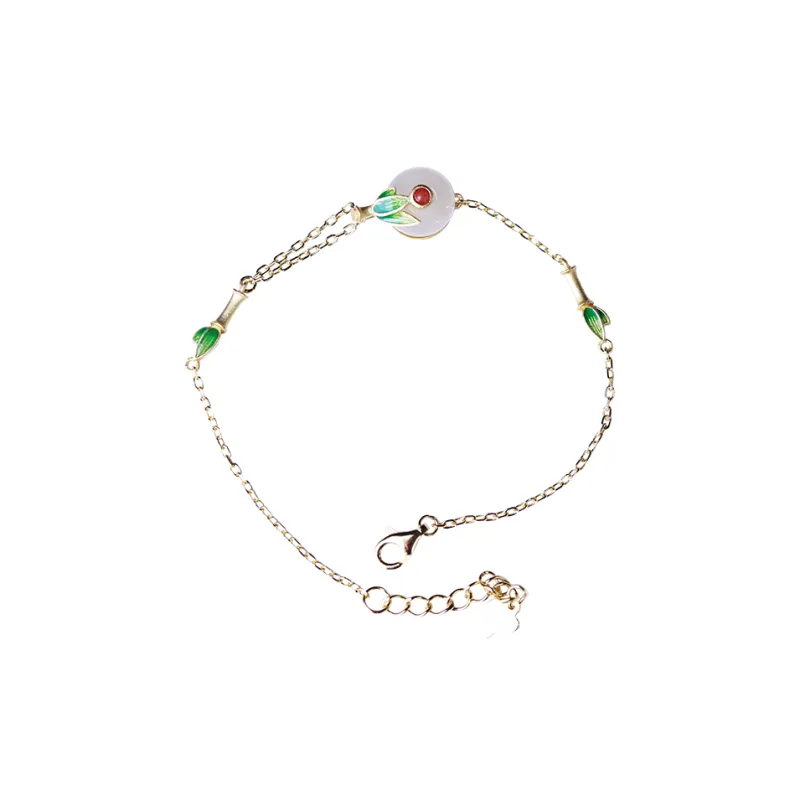 YUSHE Hetian Jade Bracelets White Jade Women's-0