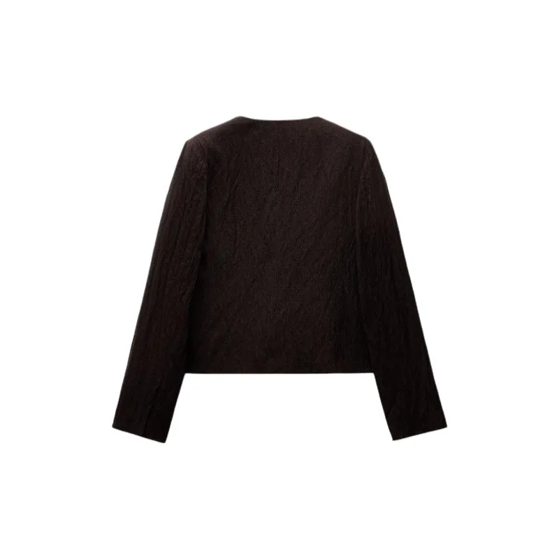 ZARA ZW Series Jackets Coats Women's Chocolate-1