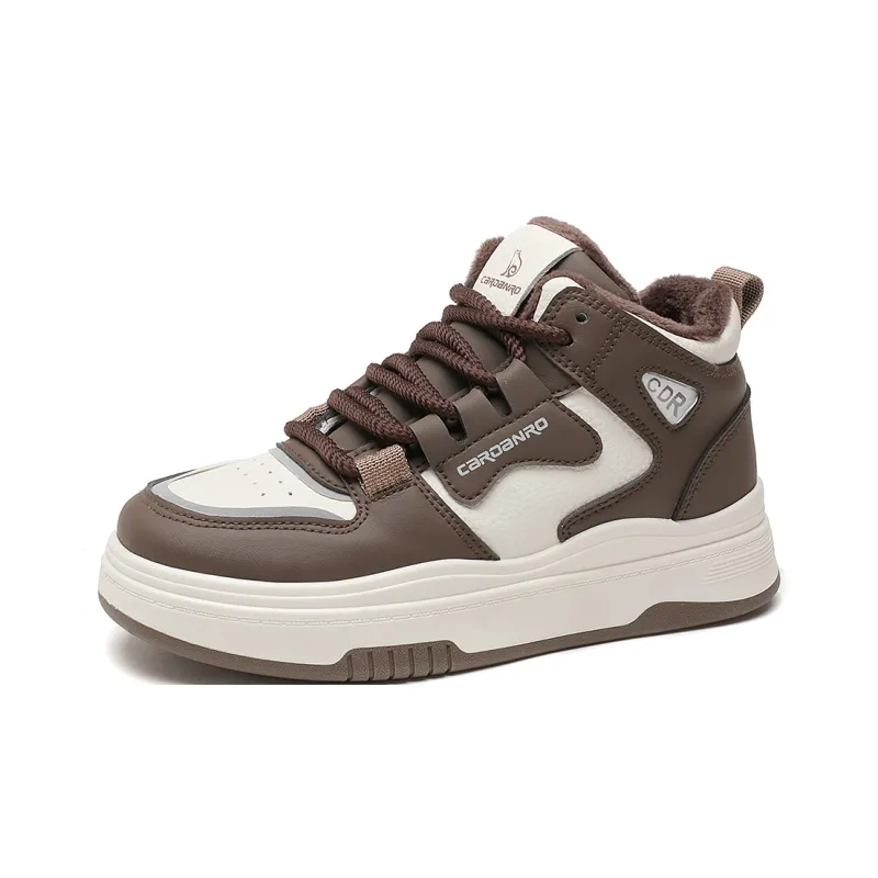 CARDANRO Wear-resistant And Lightweight High-Top Padded Warm Skateboard Shoes Women's-6
