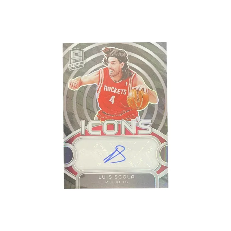 PANINI 2023 24 Luis Scola Rocket 89/99 Spectra Signature Icons Refractor Basketball Card Access Pass Sports Cards 1 Pc-0