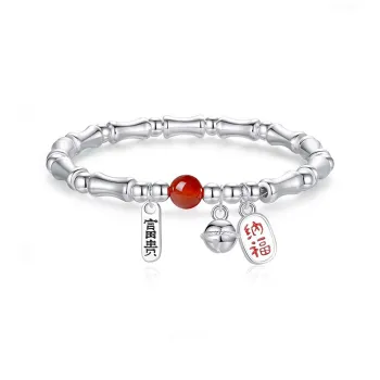 7℃ S999 Fine Silver Sterling Silver Bracelets Unisex