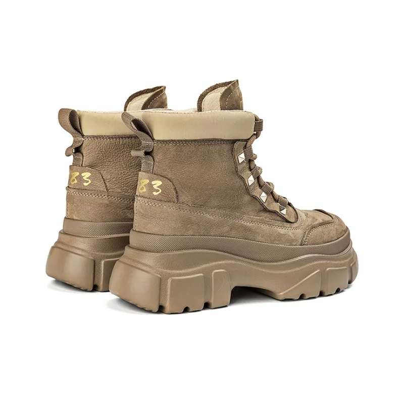 NAUTICA Short Martin Boot Women's Light Coffee-2