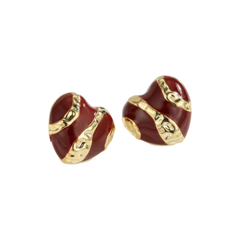 VAN GOGH Copper Stud Earrings Women's-0