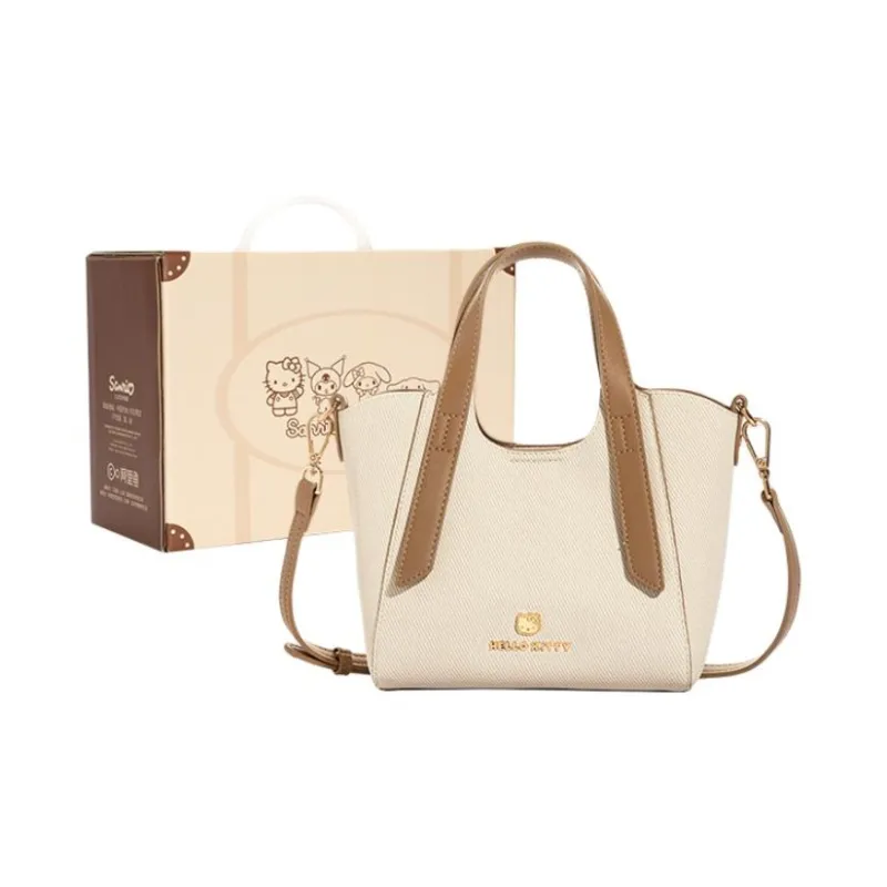 Sanrio Hello Kitty Synthetic Leather Shoulder Bag, Crossbody Bag, Handbag Regular Women's Khaki-0