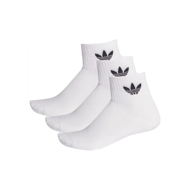 Adidas Originals MID CREW Ankle Socks Unisex Combo Set White-1