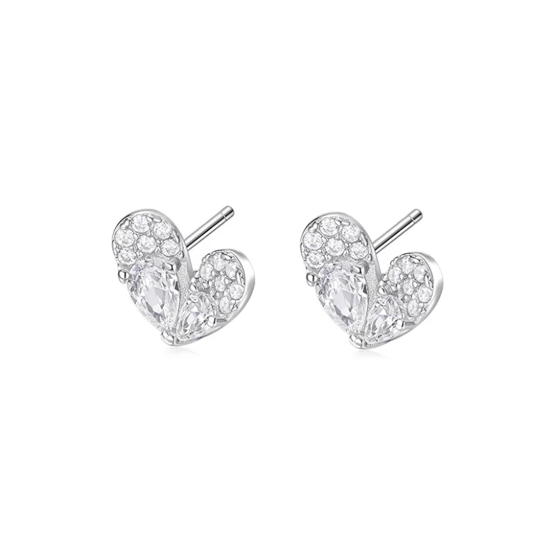 KADER 925 Sterling Silver Stud Earrings Women's Silver Girl Gift For Girlfriend-2