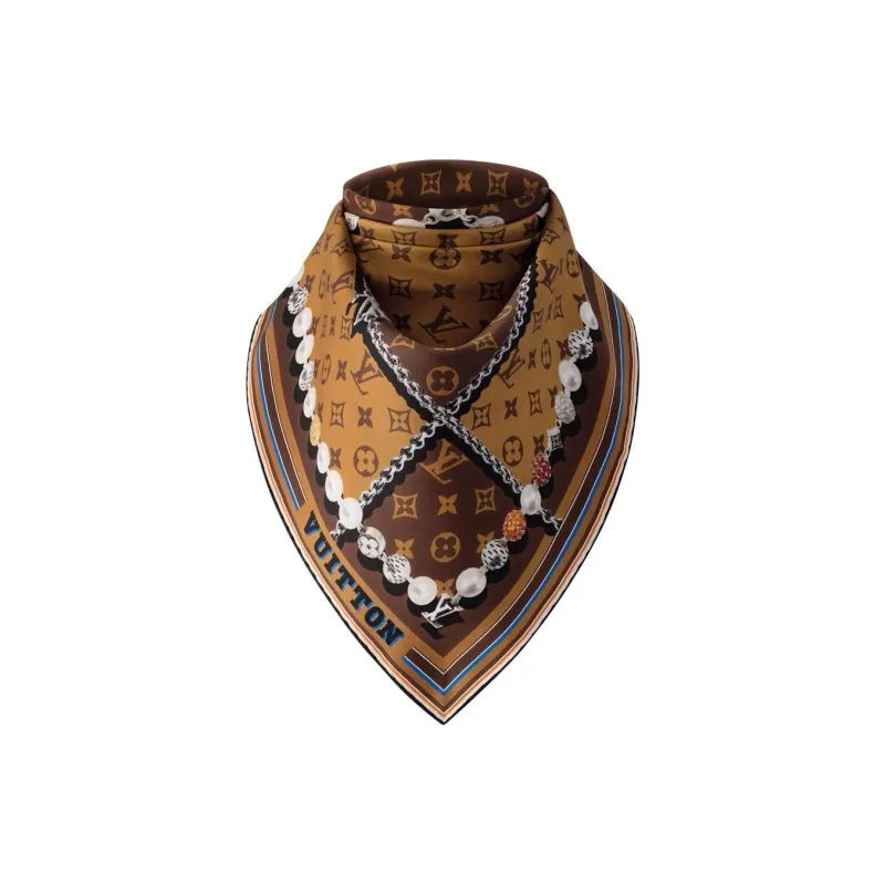 LOUIS VUITTON Dandy Monogram Silk Square-2