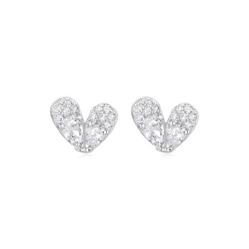 KADER 925 Sterling Silver Stud Earrings Women's Silver Girl Gift For Girlfriend