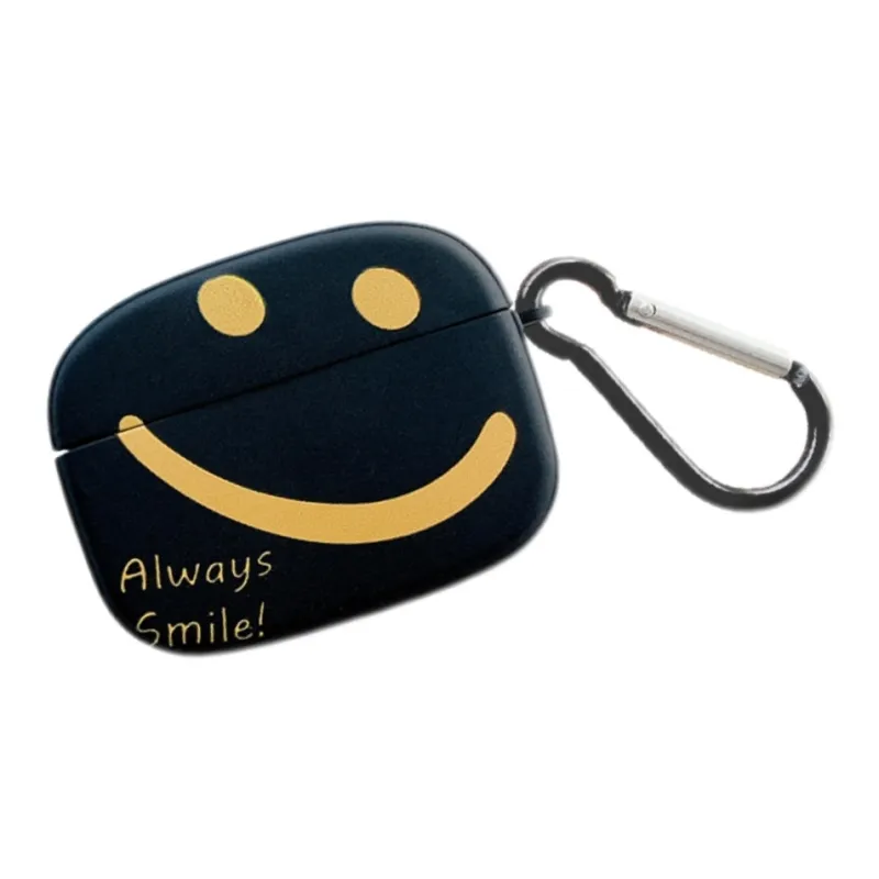 Koman Compatible With Apple AirPods 1/2/3/Pro 1/2 Generation TPU Cute Smiley Face Headphone Cases-2