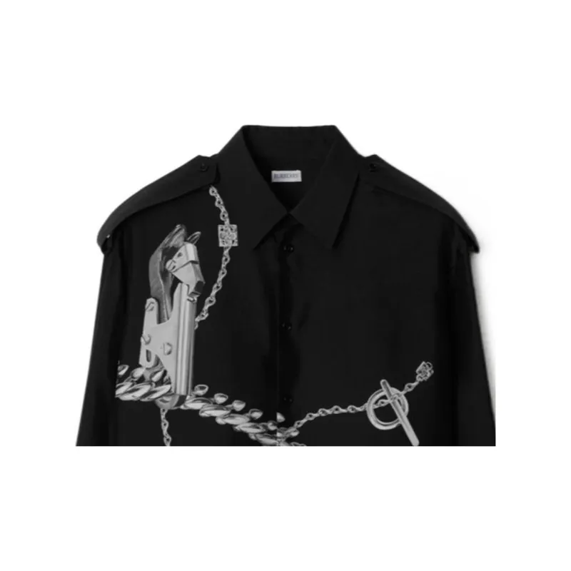 Burberry Long Sleeve Placed Shirt-5