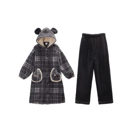 GUKOO x Disney Mickey Series Pajama Set Men's Mist Gray