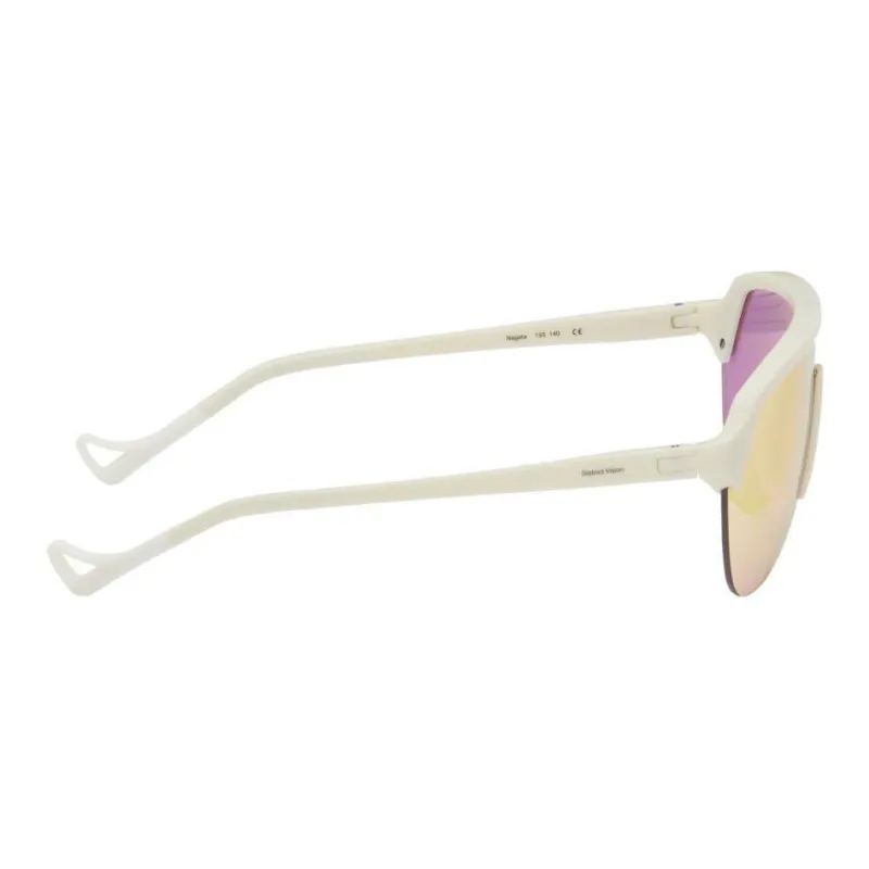 District Vision Titanium Nylon Irregular Shape Sunglasses Women's White-1