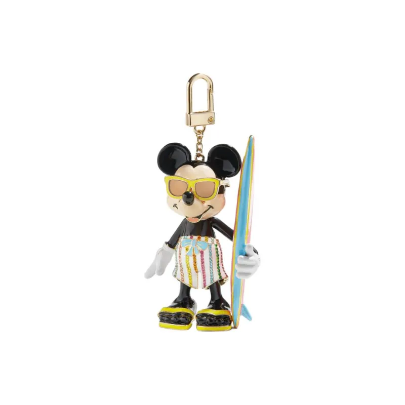Disney Glass Stone Enamel Gold-Plated Zinc Brass Pendants Unisex Black-1
