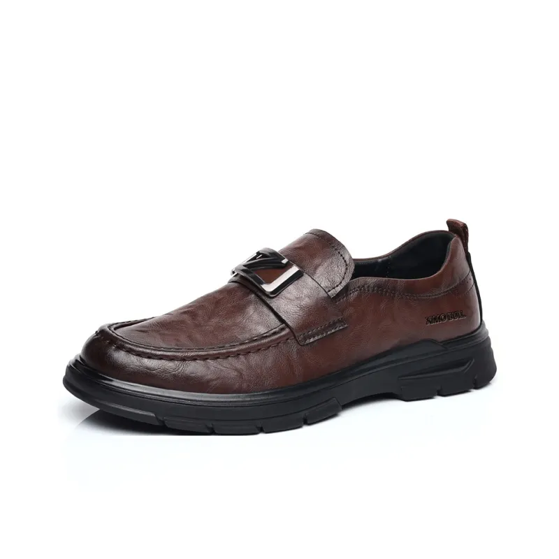XIMO BULL Men's Casual Shoes Men Low Top Black/Brown-3