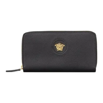 VERSACE La Medusa Leather Handheld Wallet Women's Black