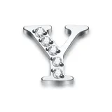 Zircon Stud Earrings with Letter Design (Single)