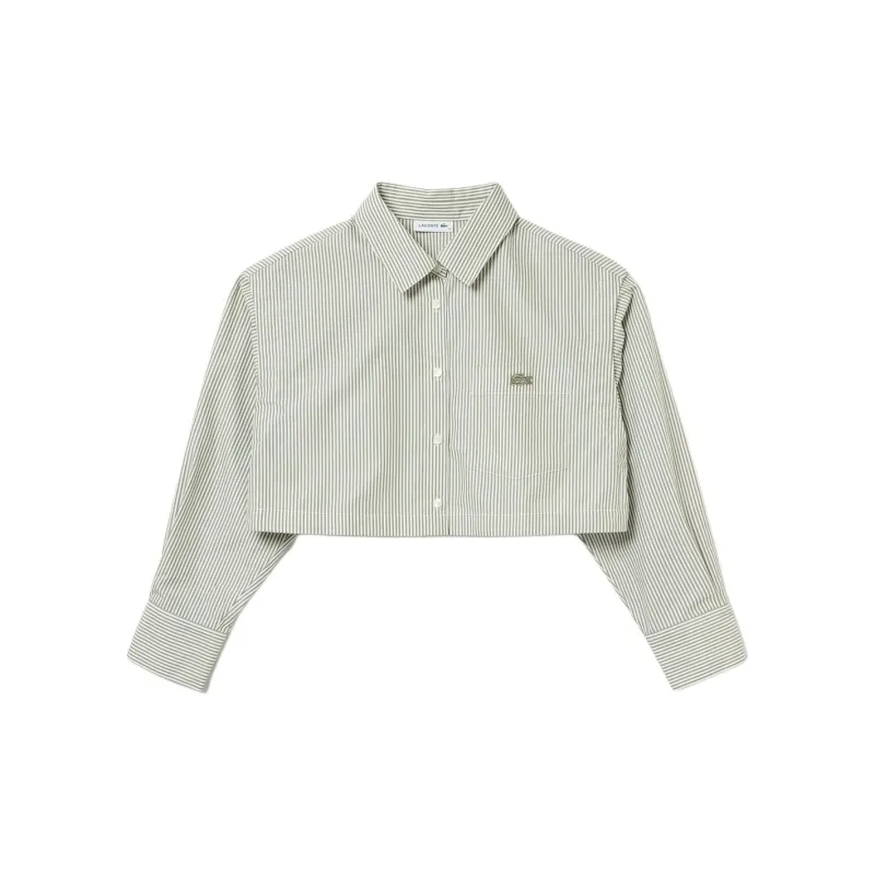 LACOSTE Shirt Women's Khaki Green-2
