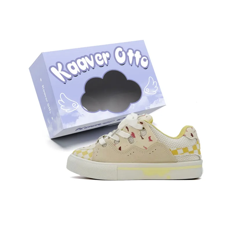 KAAVER OTTO Lightweight And Breathable Low-Top Versatile Girlish Heart Cute Skateboard Shoes Women's-11