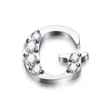 Zircon Stud Earrings with Letter G (Single)