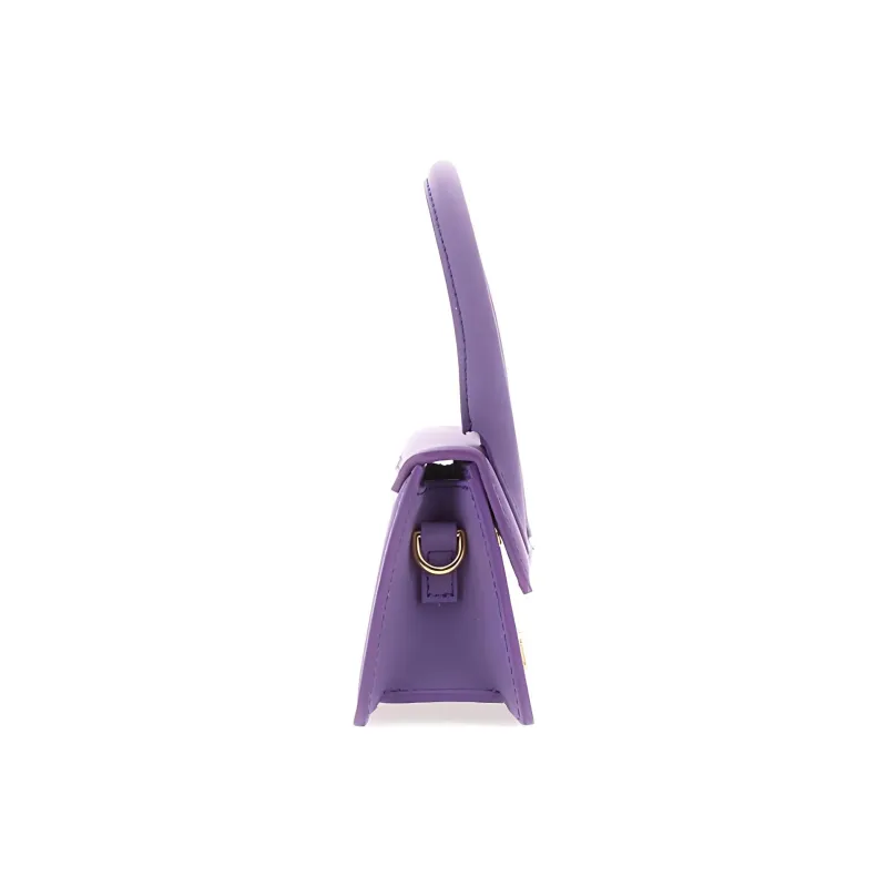Jacquemus Le Chiquito Cow Leather Shoulder Bag, Crossbody Bag, Handbag Mini Women's Purple-3