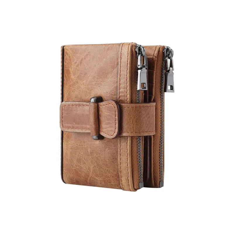DOSRFINI Cow Leather Coin Purses Wallets Regular Men's Black/Blue/Coffee/Umber-5