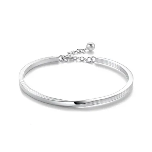 Brahmacharya 999 Fine Silver Bangles Women's