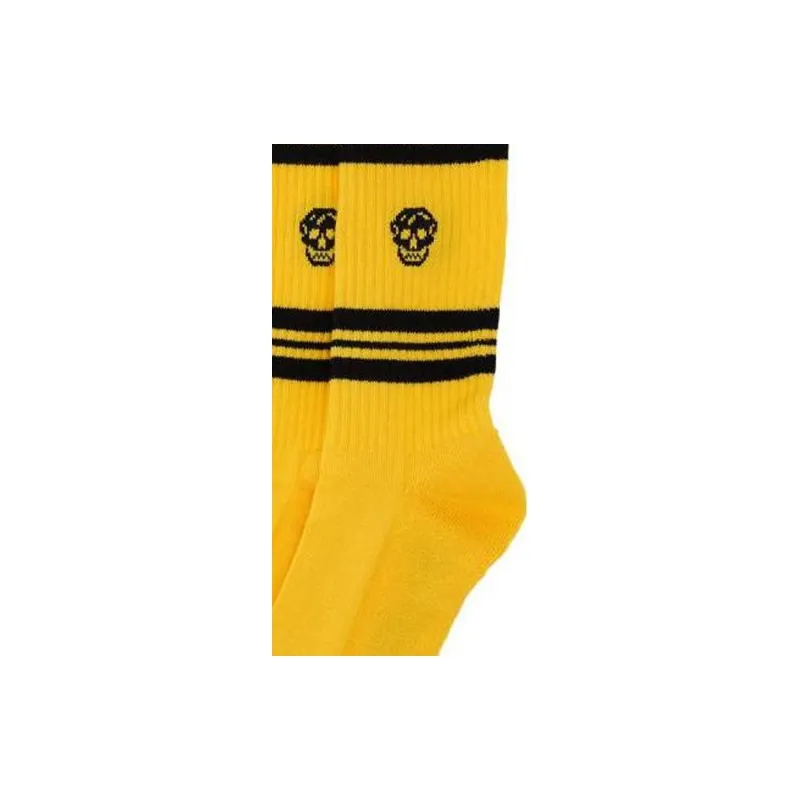 Alexander McQueen Mid Calf Socks Men's 1 Pack Yellow-1