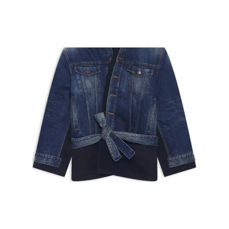 Balenciaga FW22 Cropped Coats Loose Fit Style Women's Blue-4