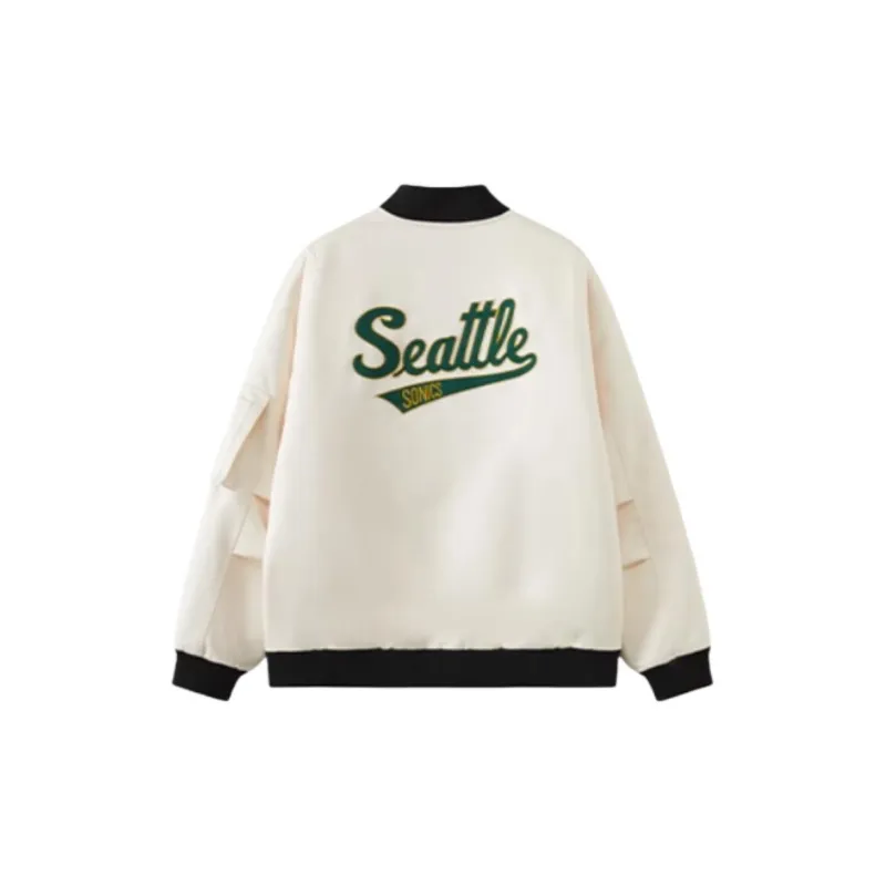 Mitchell & Ness Puffer Jacket Men's Ecru-1
