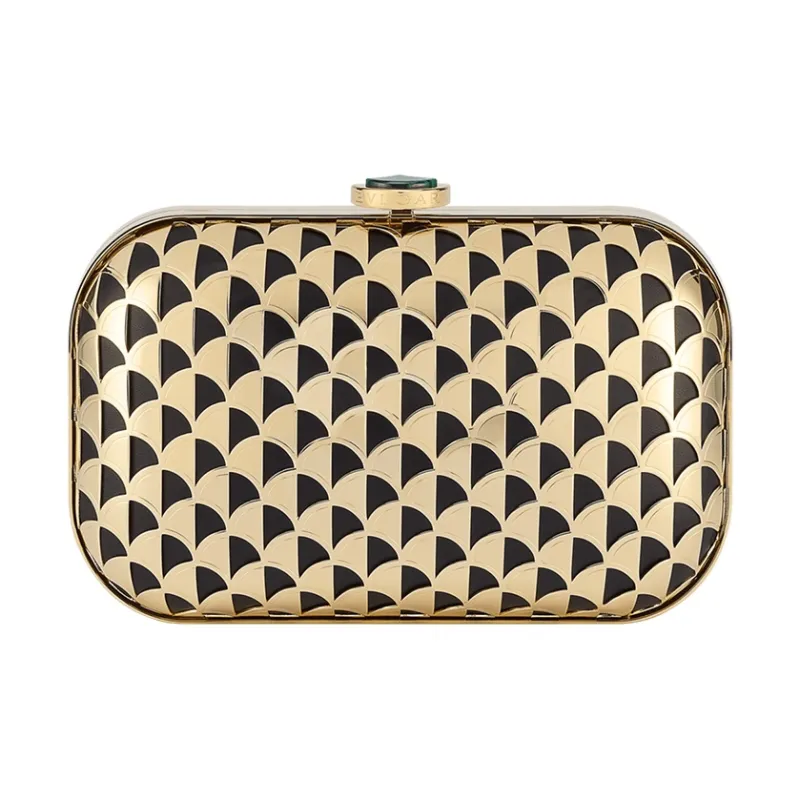 BVLGARI Metal Clutch Women's Black & Gold-0
