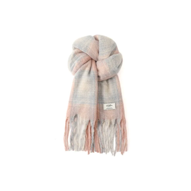 FREE RABBITⅡ Winter Thickened Warm Advanced Touch Fringe Shawl Scarf Unisex-4