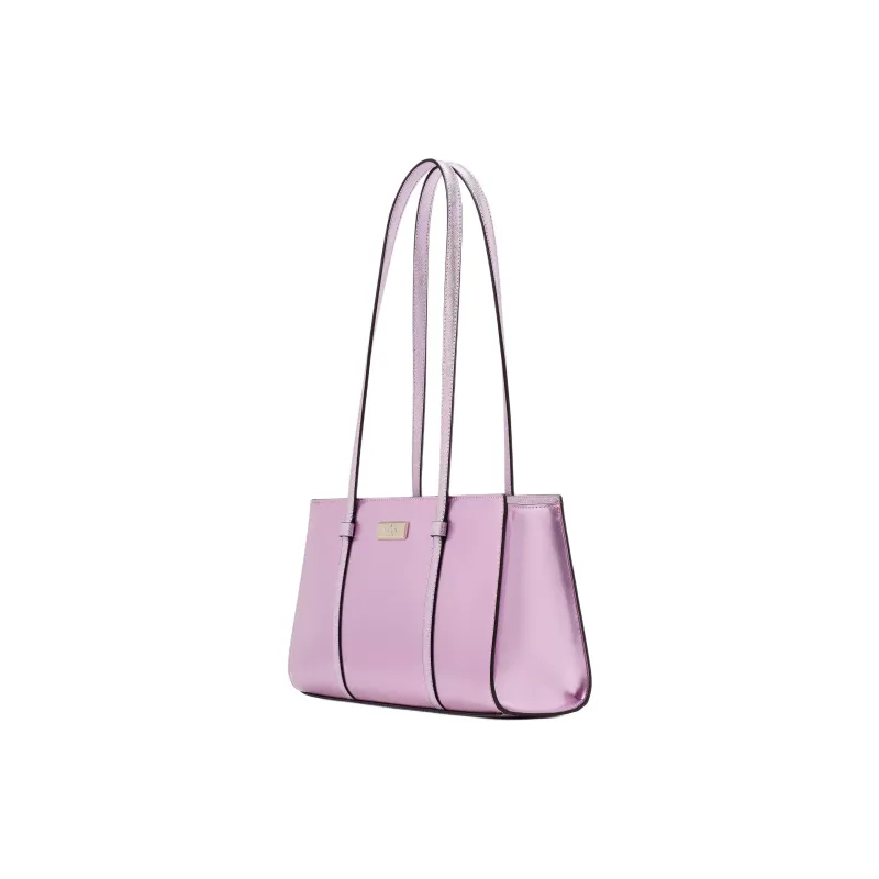 Kate Spade Patent Leather Shoulder Bag Medium Size Women's Quartz Pink-1