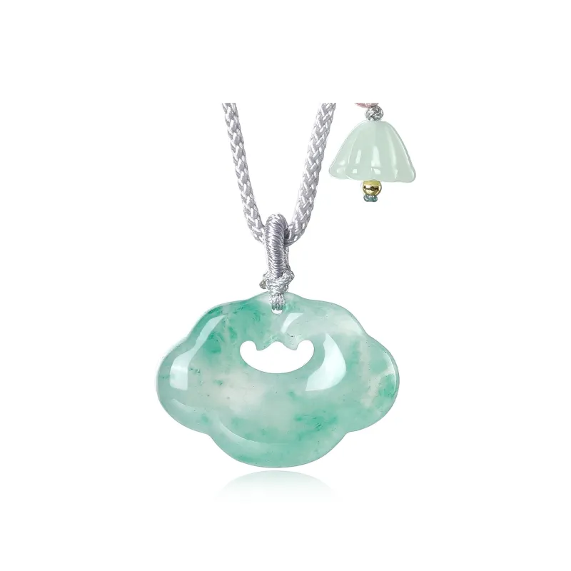 Cuiya Golden Building Dulong Jade Necklaces Unisex-0
