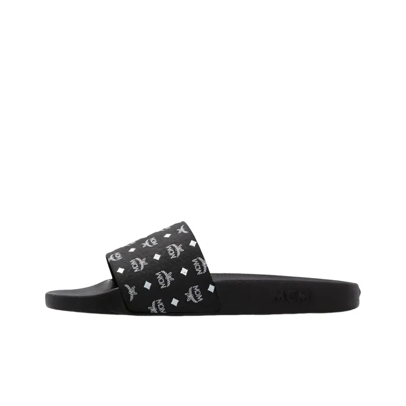 MCM Slide Slippers Women's Black-0