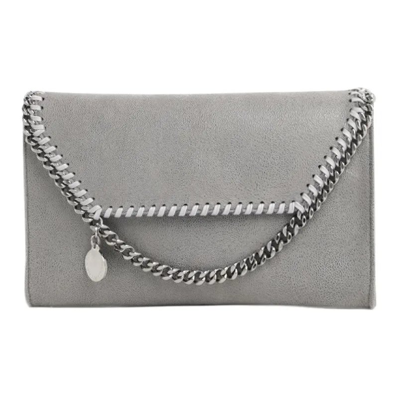 Stella McCartney Polyester Shoulder Bag Crossbody Bag Wallet Unisex Gray-0