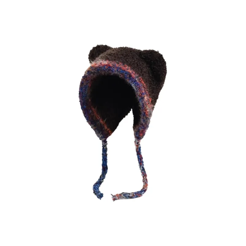 FREE RABBITⅡ Fall And Winter Warm Hand Woven Braids Headwrap Hat Unisex-1