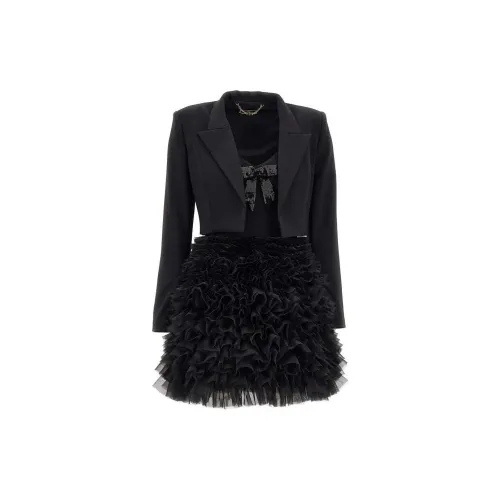 Elisabetta Franchi Long Sleeved Dress Women's Black