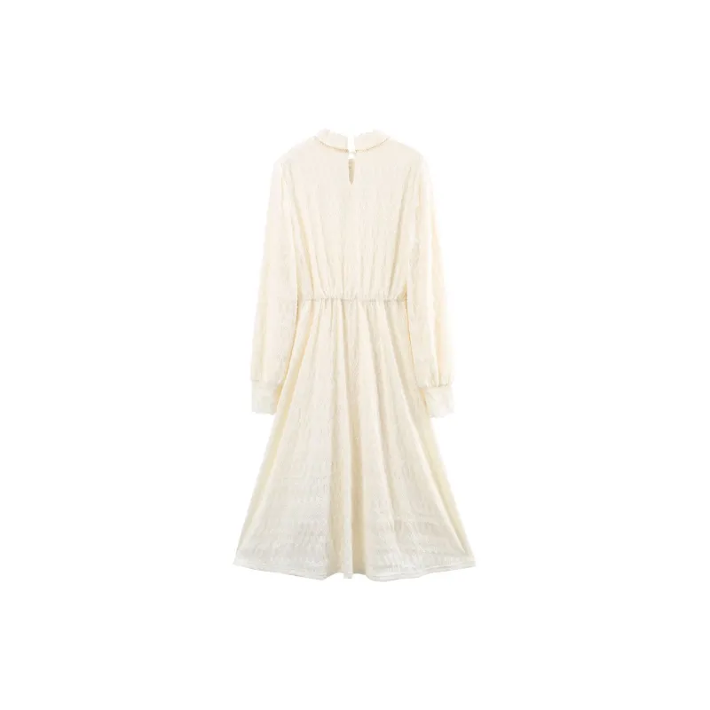 A Paradise For Awakening Long Sleeved Dress Women's Beige-1