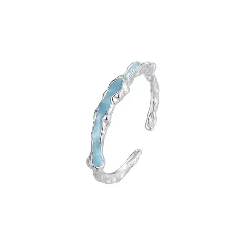 KING OF BLING 925 Sterling Silver, Oil Drip Rings Women's Year Of The Snake Good Luck