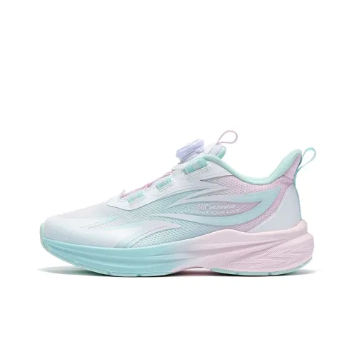 361°KIDS Hayate 1.0 Slip Resistant Cushioning Abrasion Resistant Low Top Kids' Running Shoes White Pink Green Teenagers