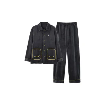 Lan Miao Pajama Set Men's Dark Gray