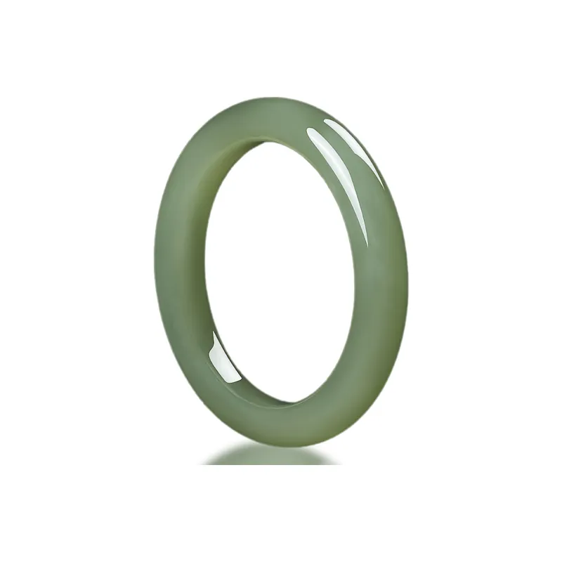Cardamom Time Hetian Jade Bangles Green Jade Unisex-7